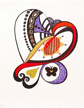 hearts butterfly wall art