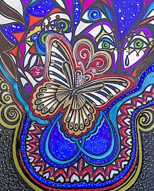 butterfly eyes modern art