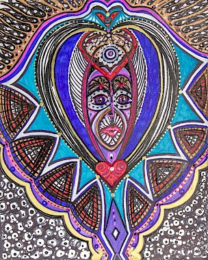 face colorful original artwork