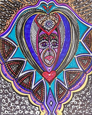 face colorful original artwork