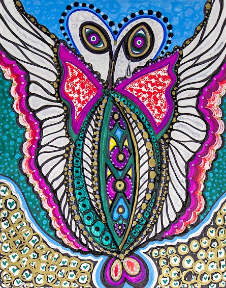 butterfly colorful original art